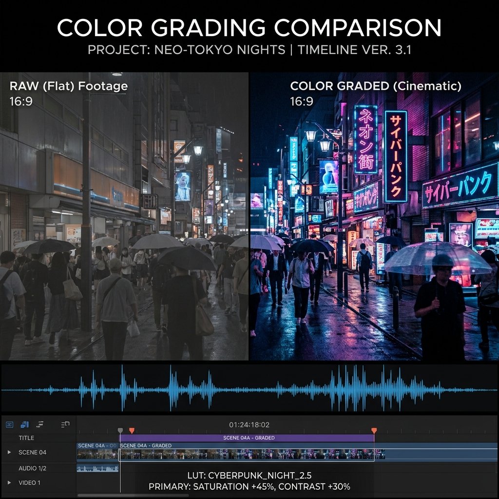 Color grading split